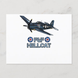 Världskrig 2 F6F Hellcat Fighter Airplan T-Shirt Vykort
