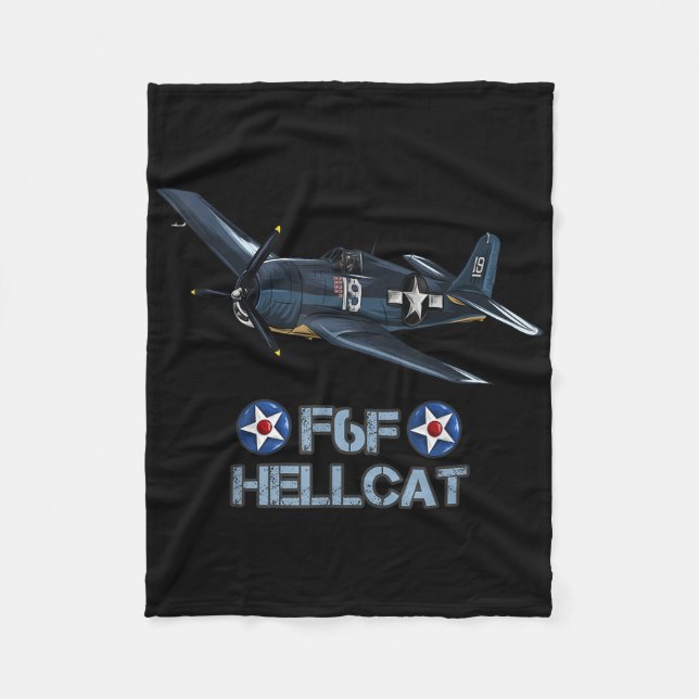 Världskrig 2 F6f Hellcat Fighter-flygplan Fleecefilt (Framsidan)