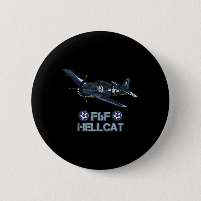 Världskrig 2 F6f Hellcat Fighter-flygplan Knapp (Framsida)