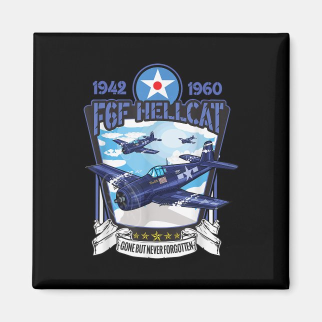 Världskrig 2 F6f Hellcat Fighter-flygplan Magnet (Framsidan)