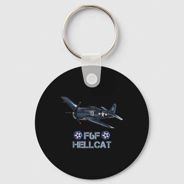 Världskrig 2 F6f Hellcat Fighter-flygplan Nyckelring (Framsida)