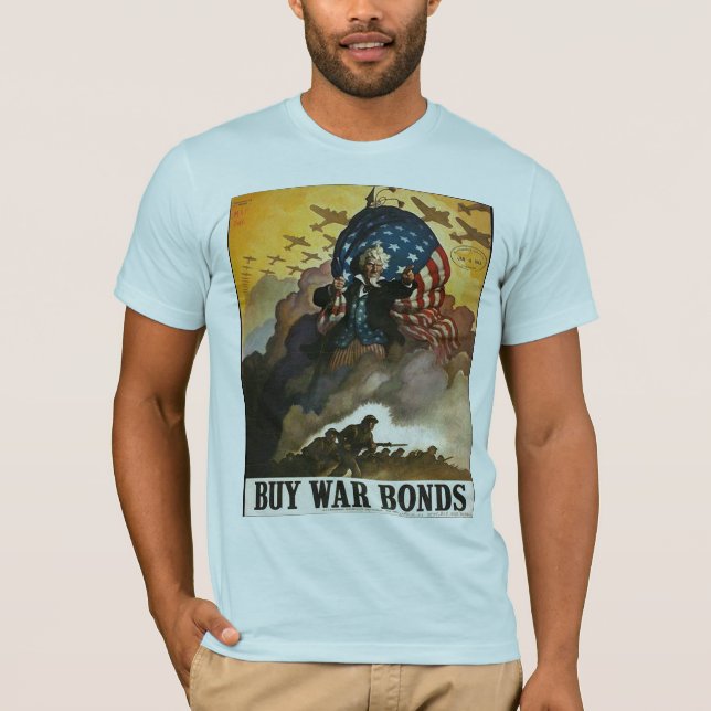 Världskrig 2 för Uncle Sam Tee (Framsida)