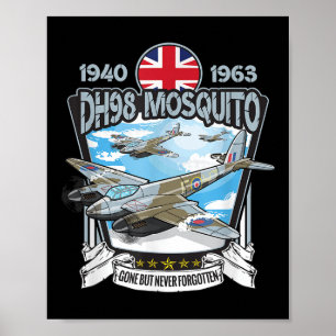 Världskrig 2 Förenade kungariket Dh.98 Mosquito Ai Poster