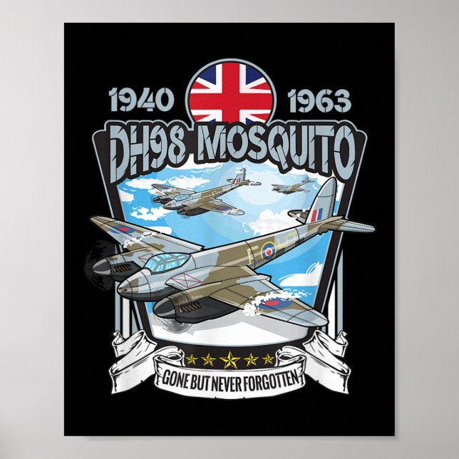 Världskrig 2 Förenade kungariket Dh.98 Mosquito Ai Poster (Framsidan)