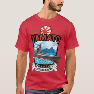 Världskrig 2 japansk marin battleshöft Yamato T Shirt