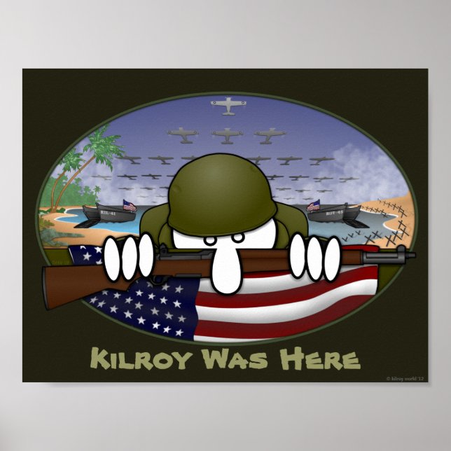 Världskrig 2 kilroy Poster 1 (Framsidan)