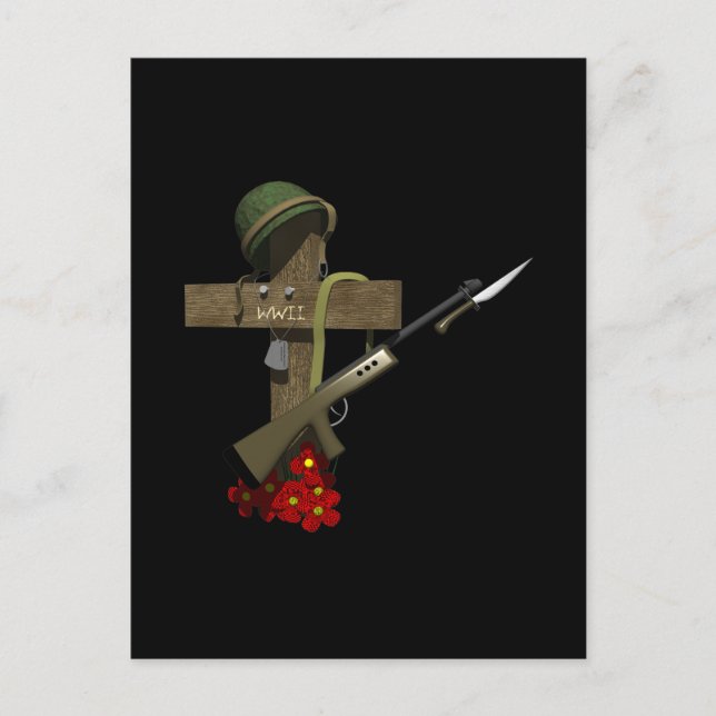 Världskrig 2 Memorial Vykort (Framsida)