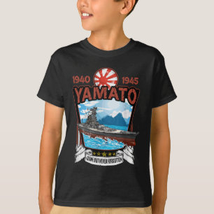 Världskrig 2 Militär japansk battleshöft Yamato T Shirt