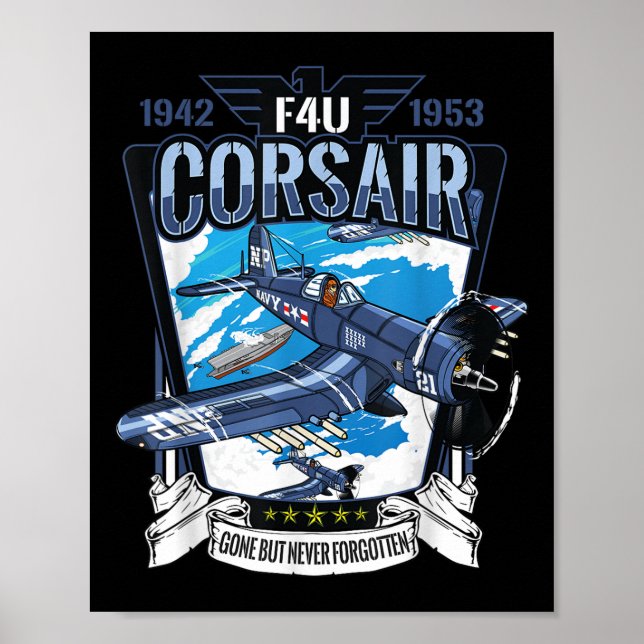 Världskrig 2 Militära stridsflygplan, amerikanska  Poster (Framsidan)