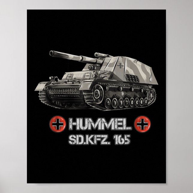 Världskrig 2 Självförskjuten Artillery Hummel Poster (Framsidan)