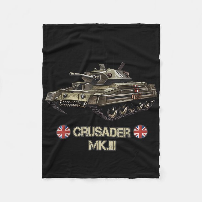 Världskrig 2 Tanken Crusader Mk.3 Gift med brittis Fleecefilt (Framsidan)