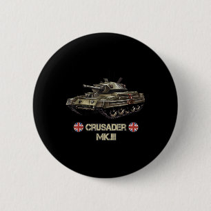 Världskrig 2 Tanken Crusader Mk.3 Gift med brittis Knapp