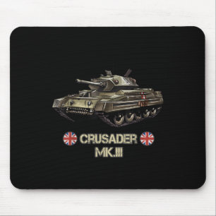 Världskrig 2 Tanken Crusader Mk.3 Gift med brittis Musmatta