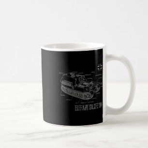 Världskrig 2 Tysk antiTank Förstörare Elefant Blu Kaffemugg