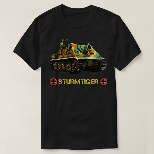 Världskrig 2 Tysk Tank Sturmtiger memorabilia gif T Shirt (Design framsida)