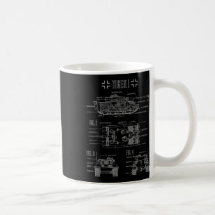 Världskrig 2 Tysk Tank Tiger I-ingenjörsskur Kaffemugg