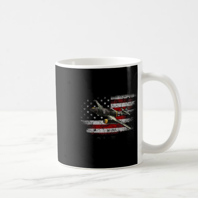 Världskrig 2 tyska flygplan Me 262 Fighter Jet Mem Kaffemugg (Höger)