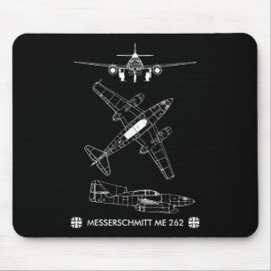 Världskrig 2 Tyska flygplan Me 262 Fighter Jet Musmatta