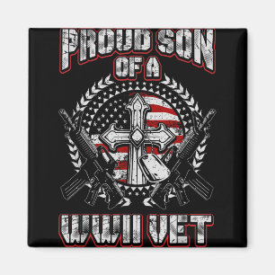 Världskrig 2 Veteran Proud Son till en Wwii Vet T Magnet