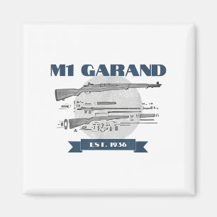 Världskrig 2-vuxna M1-Garand - Uni-, svart, Magnet