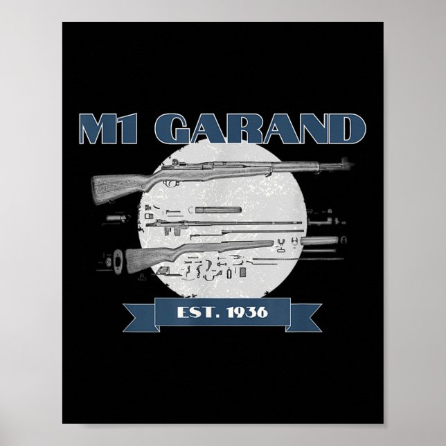 Världskrig 2-vuxna M1-Garand - Uni-, svart, Poster (Framsidan)
