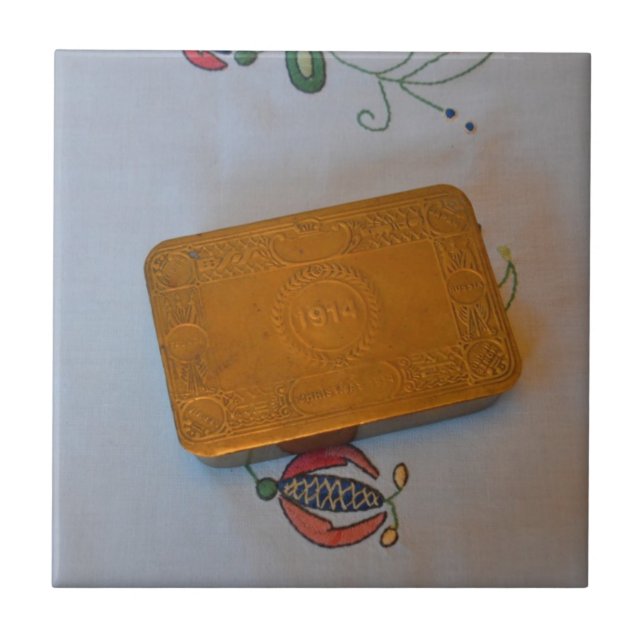 Världskrig en julklapp kakelplatta (Framsidan)