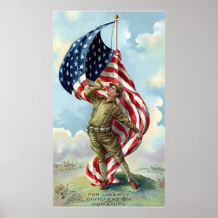 Världskrig en soldat poster