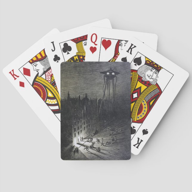 världskrig för ursprunglig främmande vintage casinokort (Baksidan)