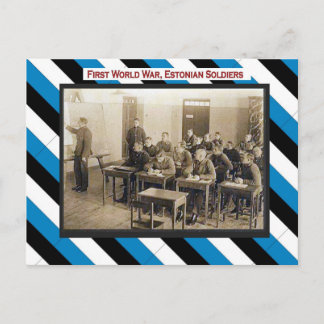 Världskrig I, estniska soldaters klassrum Vykort