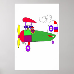 VÄRLDSKRIG I FLYGPLAN POSTER
