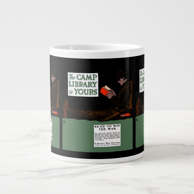 Världskrig I-lägret Bibliotek 1917 Jumbo Mugg (Framsidan)