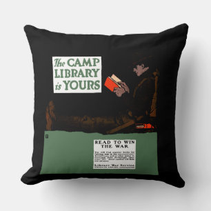 Världskrig I-lägret Bibliotek 1917 Kudde