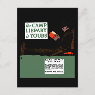 Världskrig I-lägret Bibliotek 1917 Vykort