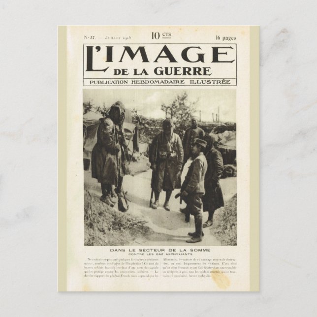 världskrig I, Soldater i Somme Vykort (Framsida)