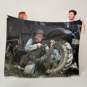 VÄRLDSKRIG II AMERICAN SOLDIER FLEECEFILT