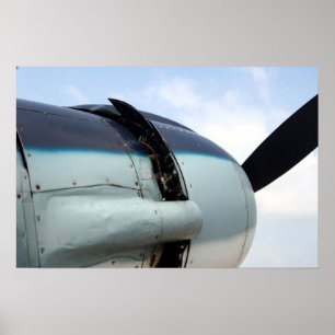 Världskrig II Bomber Engine Poster