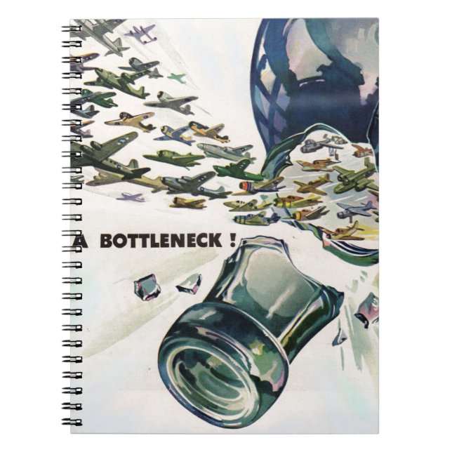Världskrig II flaskhalsar i den militära luftfarte Anteckningsbok (Framsidan)