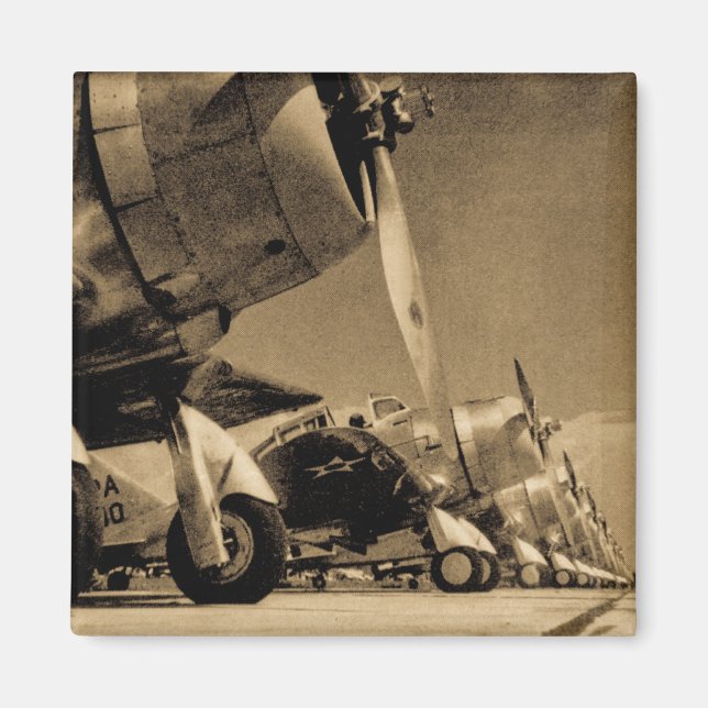 Världskrig II Flygplan Magnet (Framsidan)