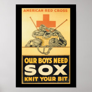 Världskrig II för pojkebehovsSox Poster