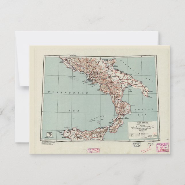 Världskrig II i södra Italien: Strategiskt Karta ( (Framsida)