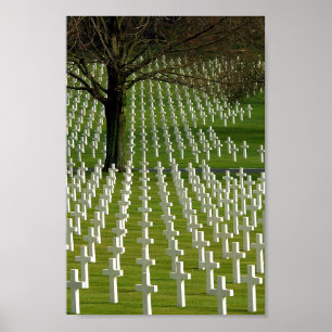Världskrig II-kyrkogården, minnesdag II Poster