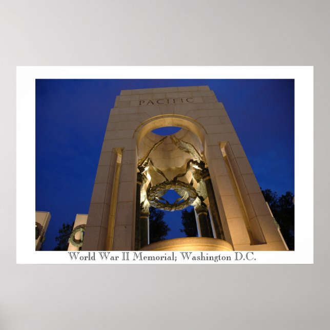 Världskrig II Memorial Pacific Theater Poster (Framsidan)