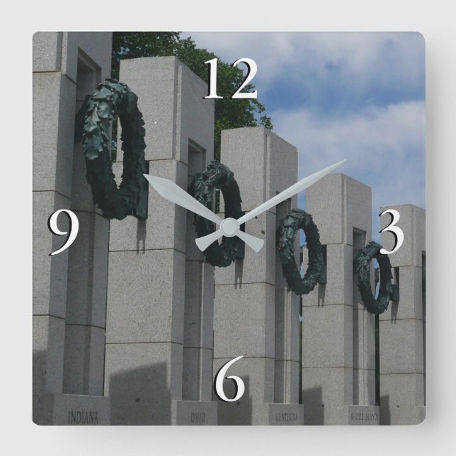 Världskrig II Memorialökningar I Fyrkantig Klocka (Framsida)