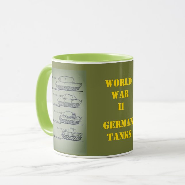 VÄRLDSKRIG II TYSKA TANKER MUGG (Framsida vänster)