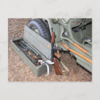 världskrig II Vapen och sats av en Jeep