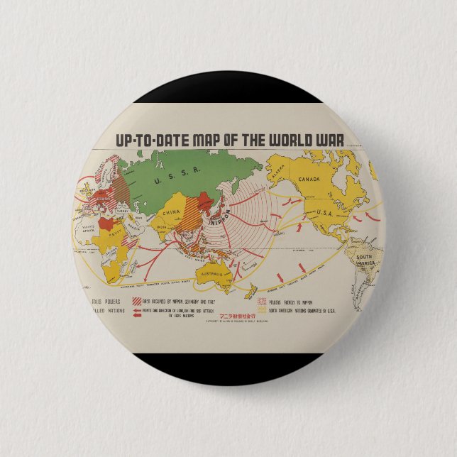 världskrig karta av Manila Shinbun-sha Knapp (Framsida)