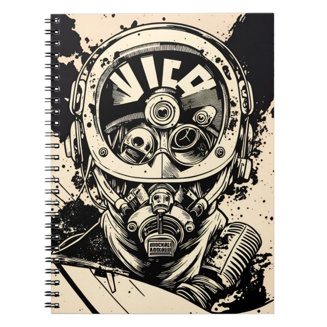 världskrig pilot vintage stil anteckningsbok (Framsidan)