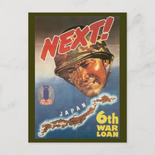 världskrig Postcard, Krig Bonds Japan poster Vykort
