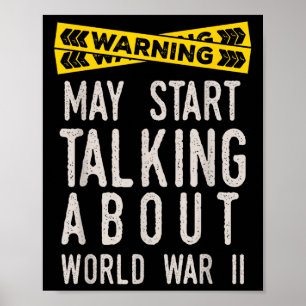 Världskrig två 2 WW2 Historik Älskare-stipendier f Poster
