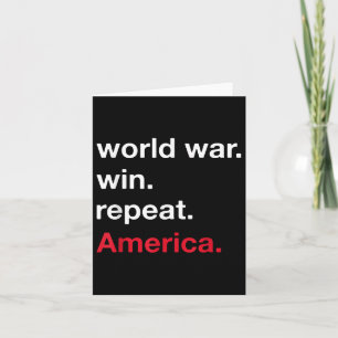 Världskrig Win Repeat American Land Defender Jul Kort